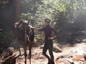 Trail riding in the Colorado mountains on Sonata